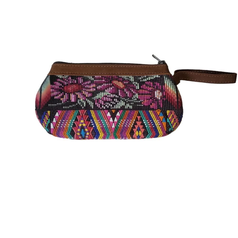 Nena & Co Handcrafted Clutch Wristlet Multicolor Floral Tribal Pilgram